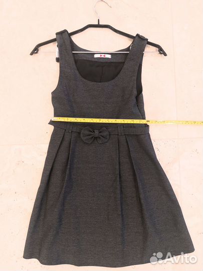 Сарафан серый для школьный, 128 см Baloven