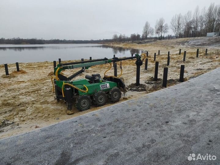 Фундамент винтовые сваи / Большой парк техники