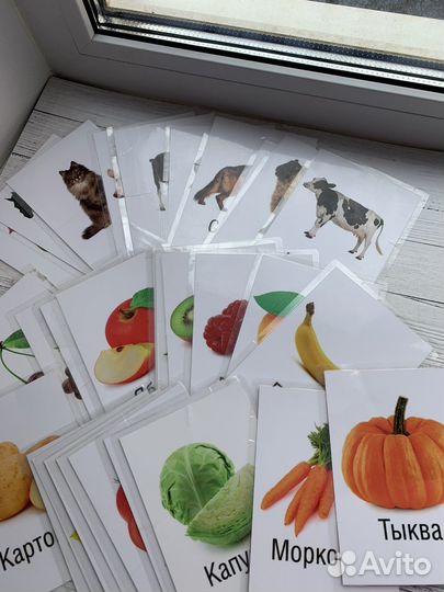 Развивающие карточки ламинированные для малышей