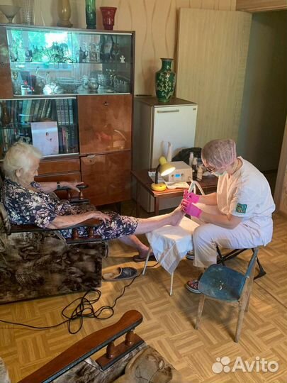 Аппаратный педикюр, выезд на дом, подолог