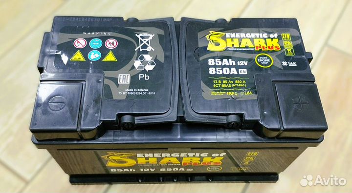 Аккумулятор автомобильный,Energetic of shark plus