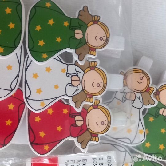 Прищепки деревянные с фигурками Ангелов