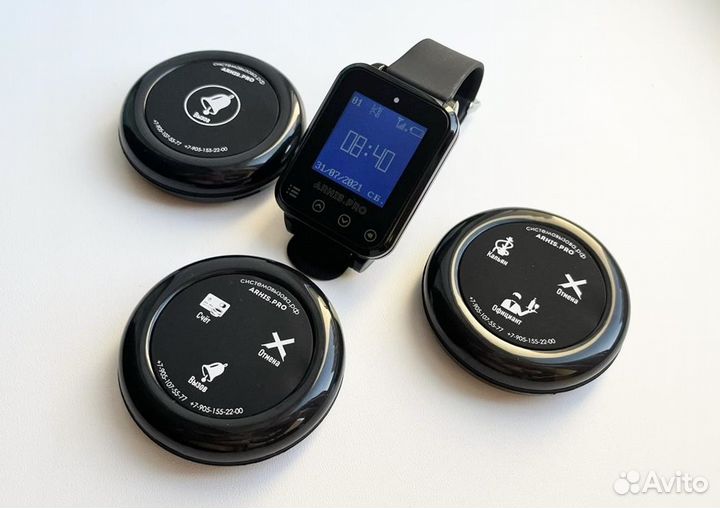 Кнопка вызова официанта широкий ассортим и часы