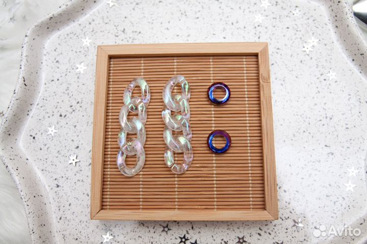 Серьги трансформеры Конго (родированные) набор