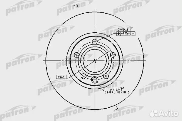 Patron PBD2810 Диск тормозной