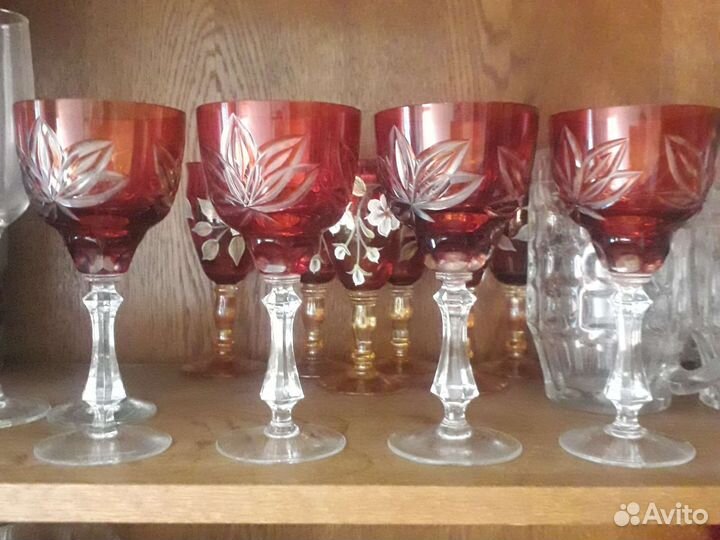 Фужеры СССР красный май