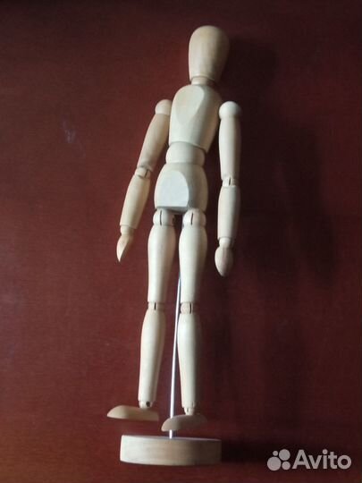 Манекен художественный деревянный человек 30 см