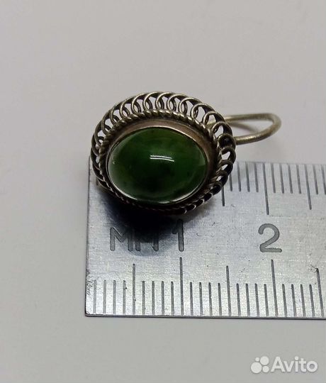 Серьги с нефритом СССР