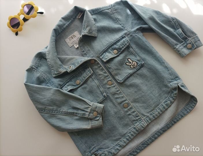 Джинсовая рубашка Zara 4-5 лет