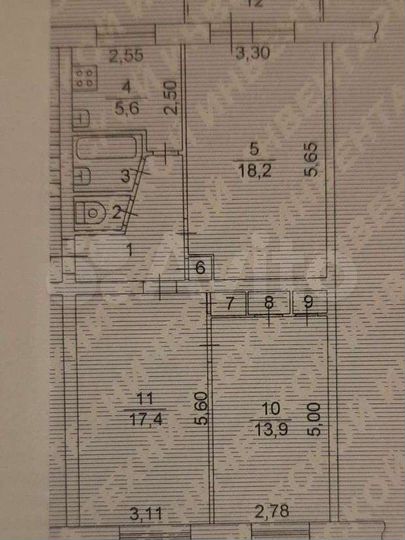 3-к. квартира, 65,7 м², 4/5 эт.