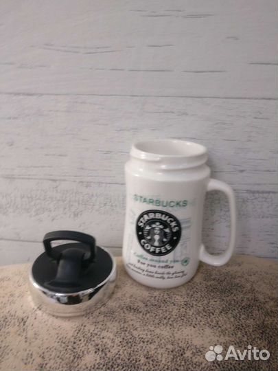 Кружка д/ кофе с крышкой