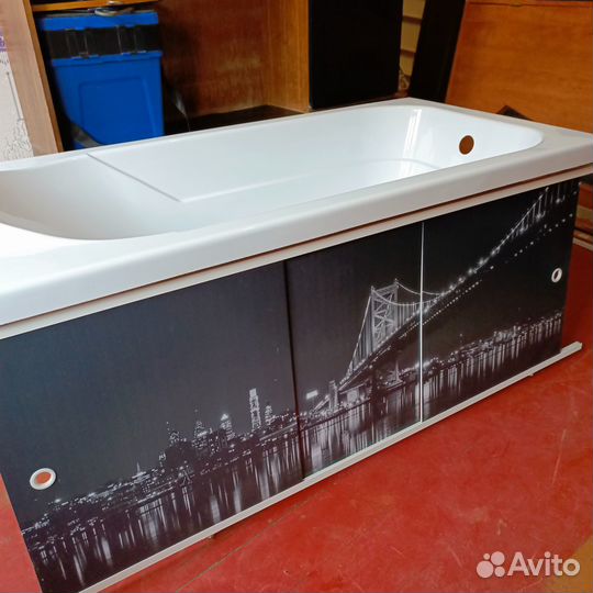 Ванна акриловая 140на70, ножки +экран, всего 8000