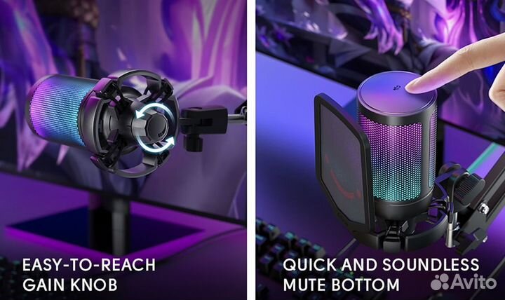 Новый игровой микрофон Fifine A6T RGB