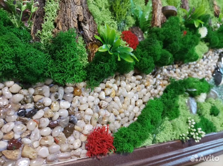 3d картина из мха. Лес