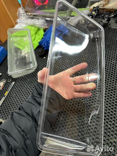 Стекла фар Subaru Legacy B10 89- гладкие, пара