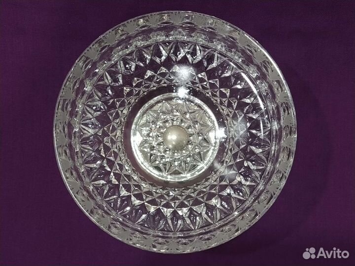 Хрустальная ваза/конфетница, Чехословакия