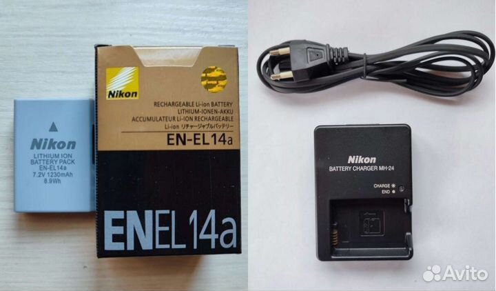Nikon EN-EL14A + Nikon MH-24 Новый комплект