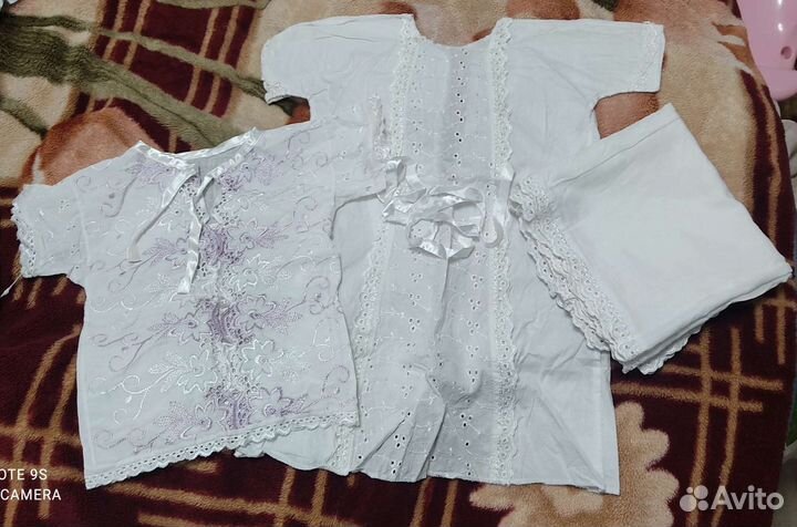 Крестильный набор для девочки + уголок на выписку