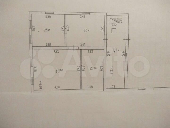 Дом 50,3 м² на участке 3 сот.