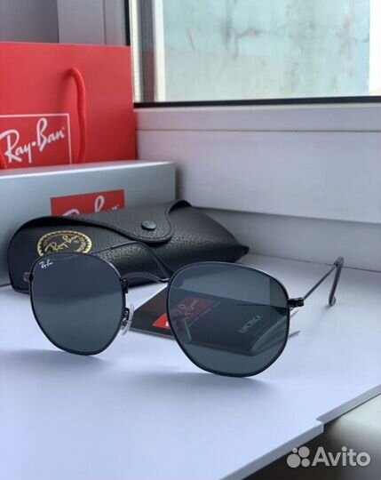 Очки ray ban hexagonal 54 черные