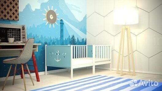 Кроватка детская с бортиком Лисенок берёза