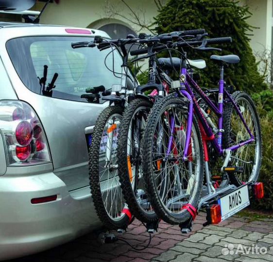 Велобагажник на фаркоп для 3-х велосипедов