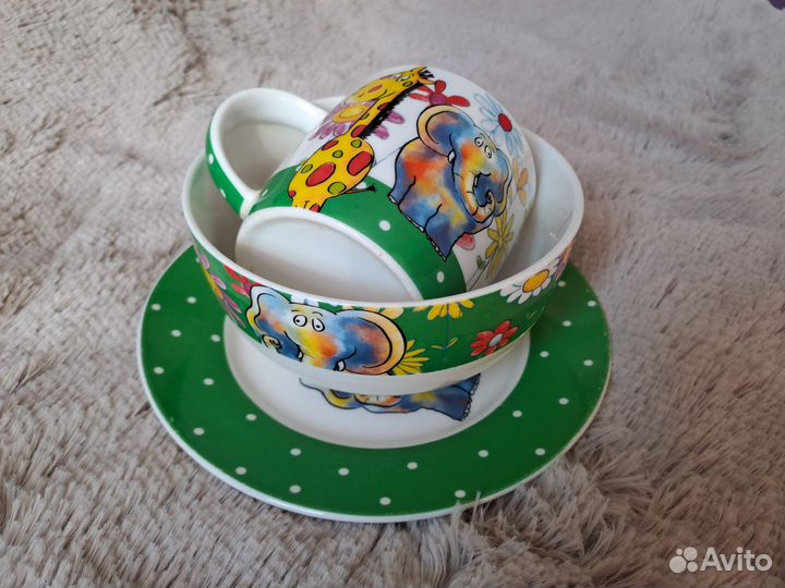 Набор детской посуды фарфор