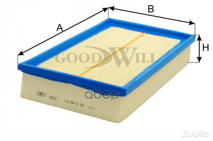 Фильтр воздушный MB W210 2.0-4.3 97-03 AG 232