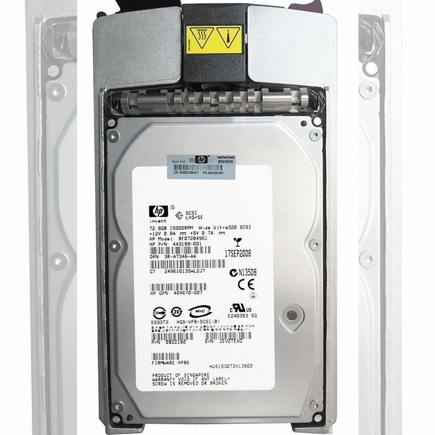 [443188-001] Жесткий Диск Hp Bf07284961 72.8gb U320scsi 3.5" 443188-001