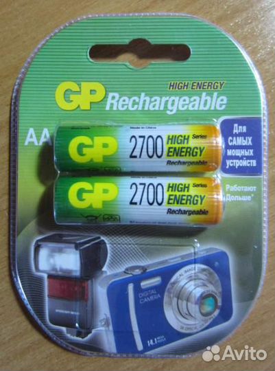 Аккумулятор GP 2700 мА/ч (Ni-Mh), 2 ед