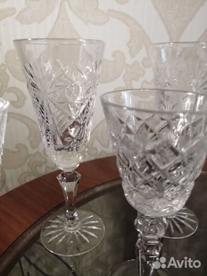 Рюмки, стаканы хрусталь и стекло