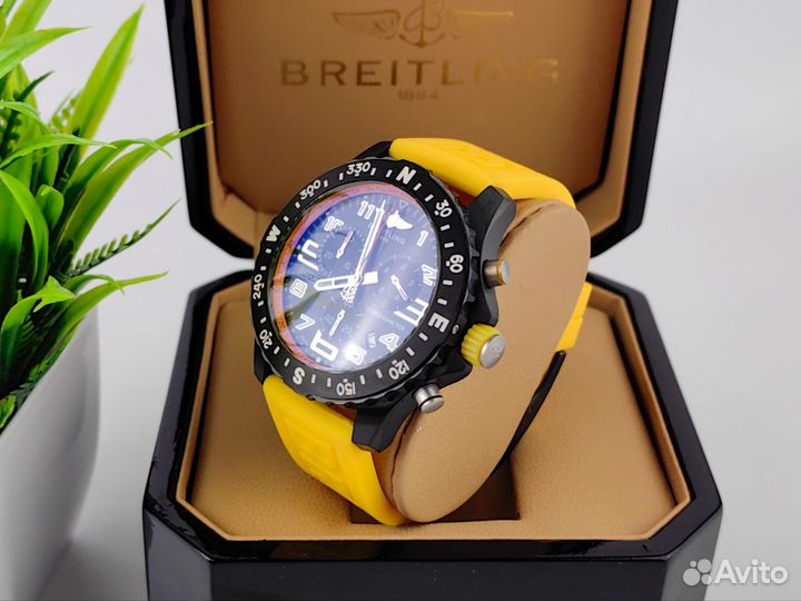 Часы мужские Breitling оранжевые