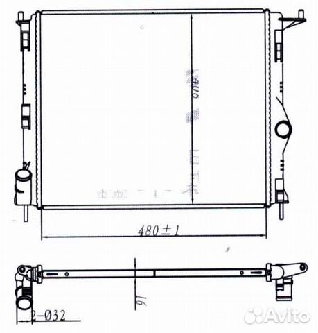 Logan 480x414x23mm/sandero 08/largus 12/almera13