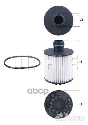 Фильтр масляный OX1171D Mahle/Knecht