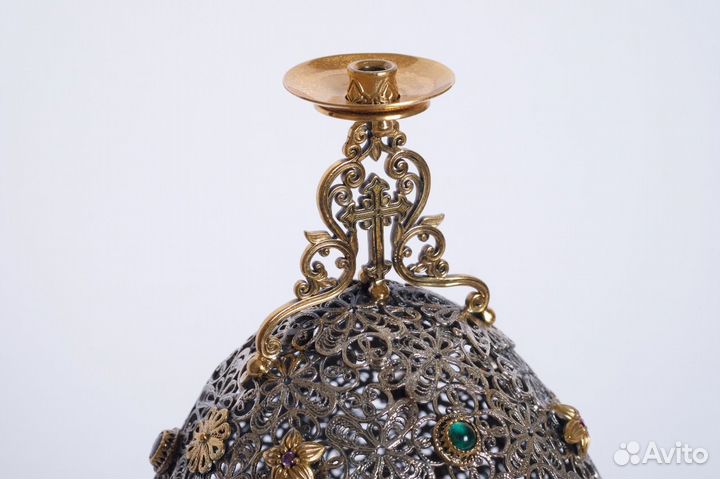 Серебряный подсвечник