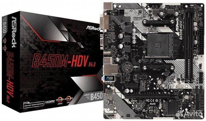 Плата Asrock AM4 B450