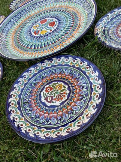 Узбекская красивая посуда(тарелки, пиалы, чайники