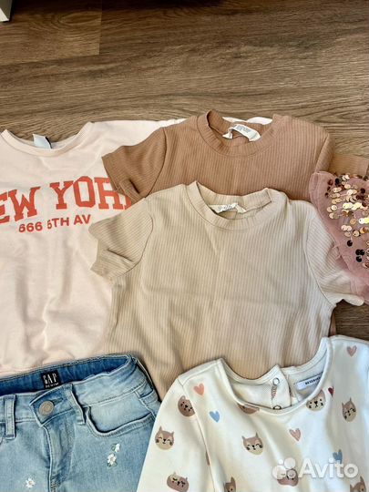 Вещи пакетом для девочки 104-122 Hm Zara Next Gap
