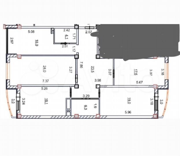 4-к. квартира, 135 м², 7/13 эт.