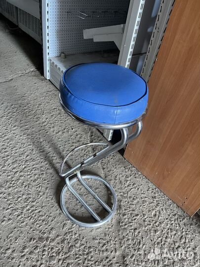 Стул барный синий 35/82