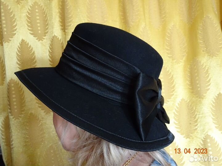 Шляпа женская черная