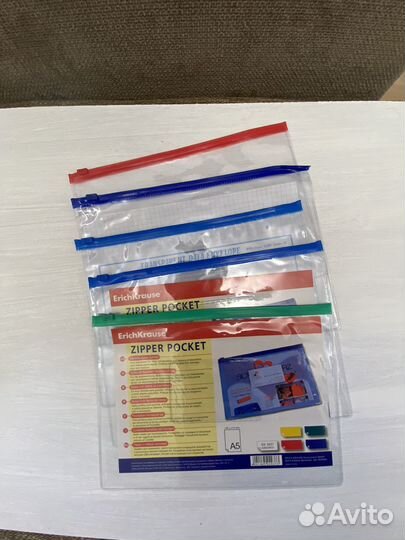 Папка-конверт на кнопке + зип пакет на молнии