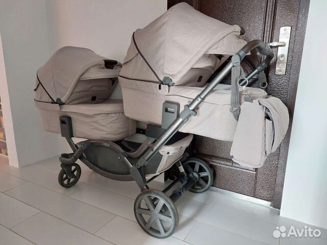 Коляска для двойни 2 в 1 погодок