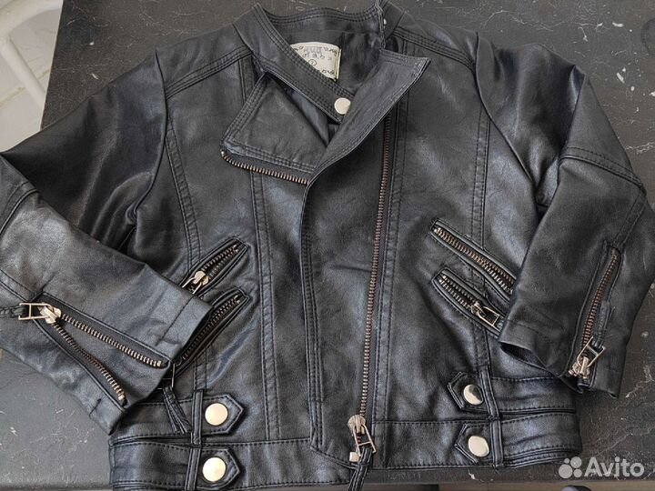 Костюм zara 110 для мальчика, кожаная куртка