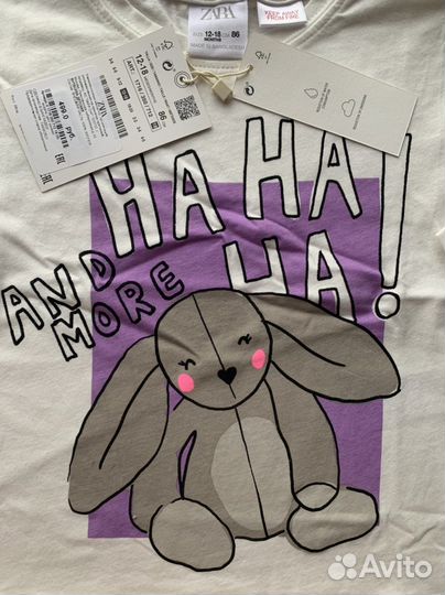 Футболкаzara с длинным рукавом для девочки