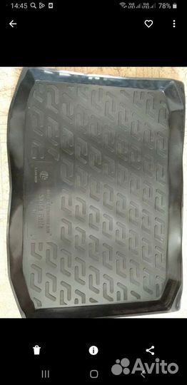 Коврик в багажник skoda fabia