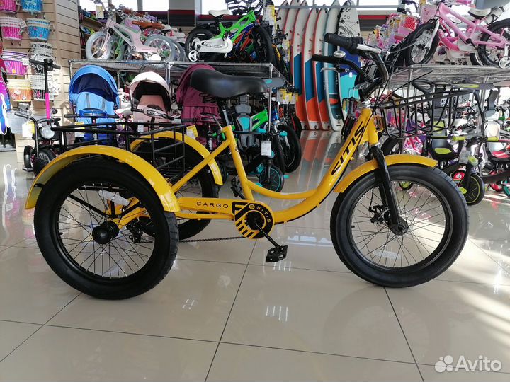 Велосипед sitis cargo FAT 20 steel (2023) Yellow-B