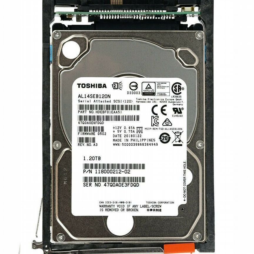 [005050084] Жесткий Диск Emc 1.2tb 005052303 Al14seb120 Sas 005050084