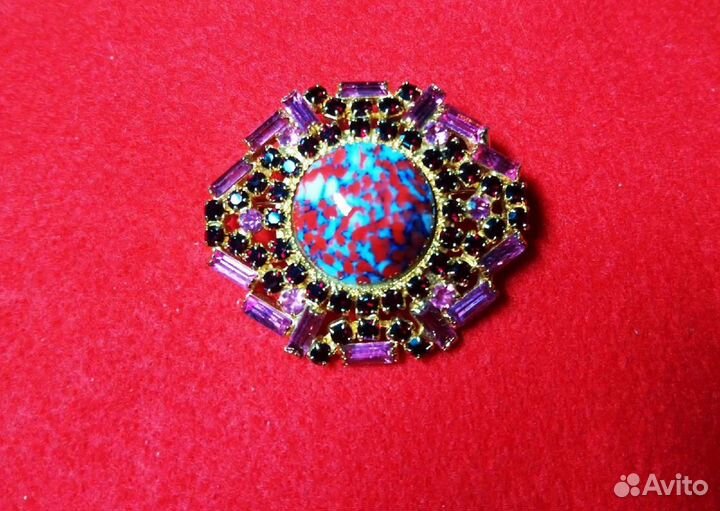 Чешская винтажная брошь Jablonex