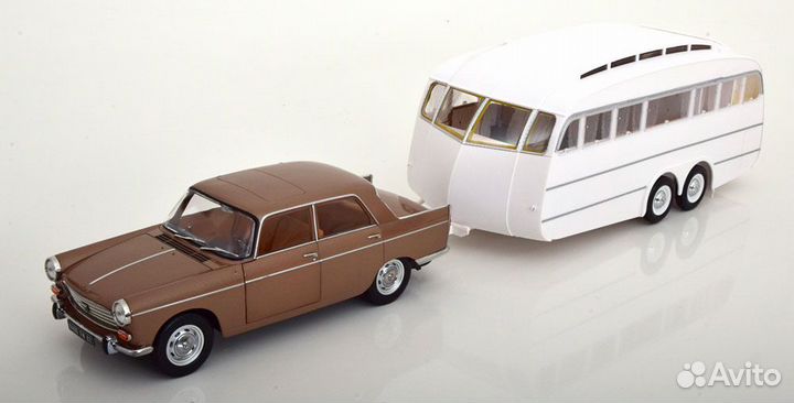 1/18, Peugeot 404 with Caravan Henon, Norev